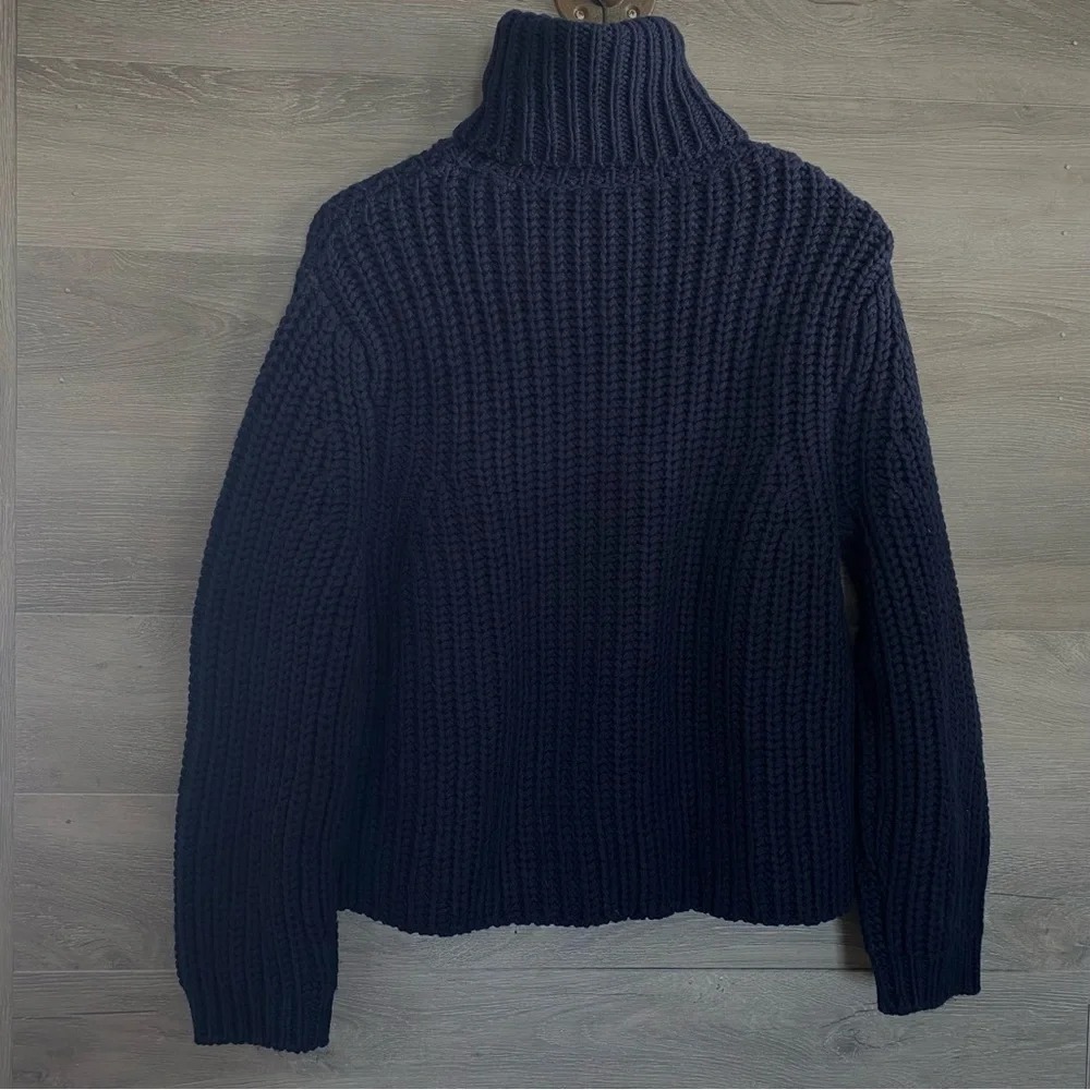 Tory Sport Merino Chevron Chunky Turtleneck Sweater - Picture 10 of 14